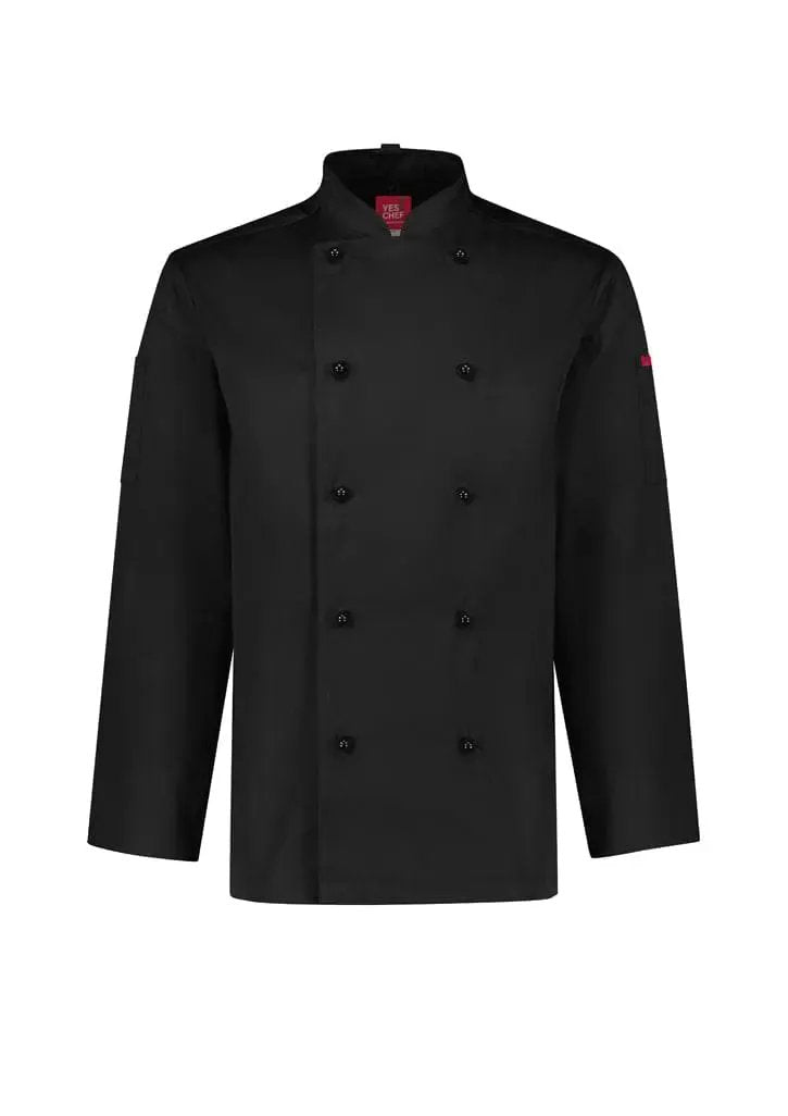 Biz Collection Al Dente Mens Chef Jacket CH230ML in Black