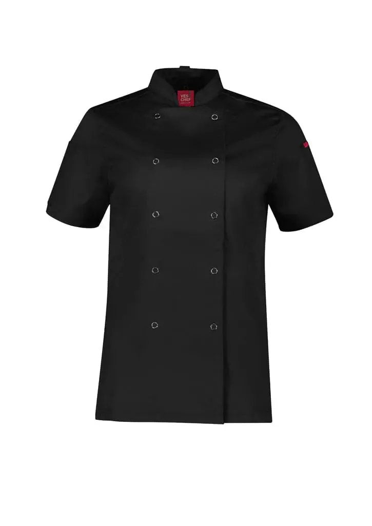 Biz Collection Zest Womens Chef Jacket - CH232LS in Black