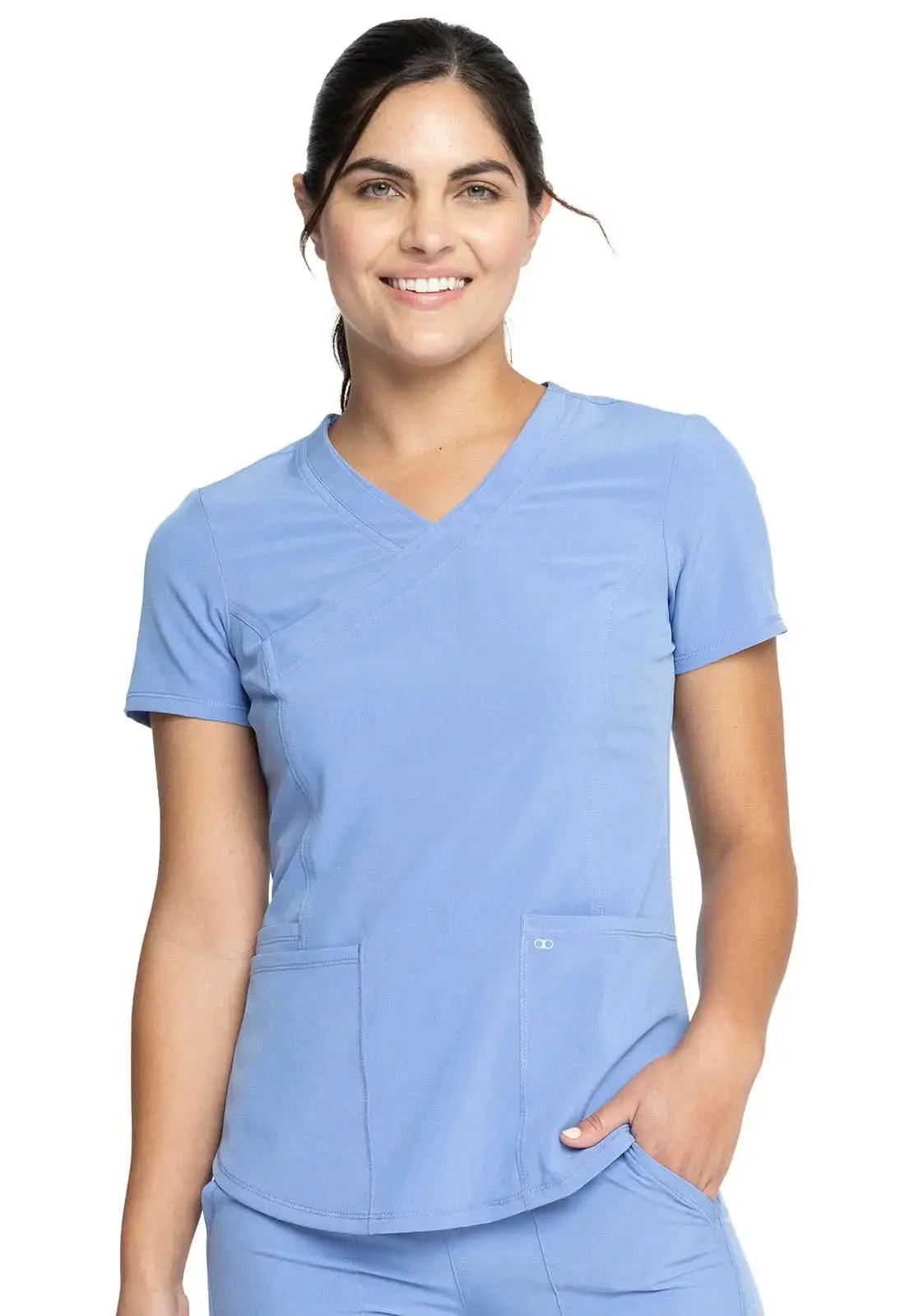 Cherokee Allura Women's Mock Wrap Scrub Top CKA688Â Simply Scrubs Australia