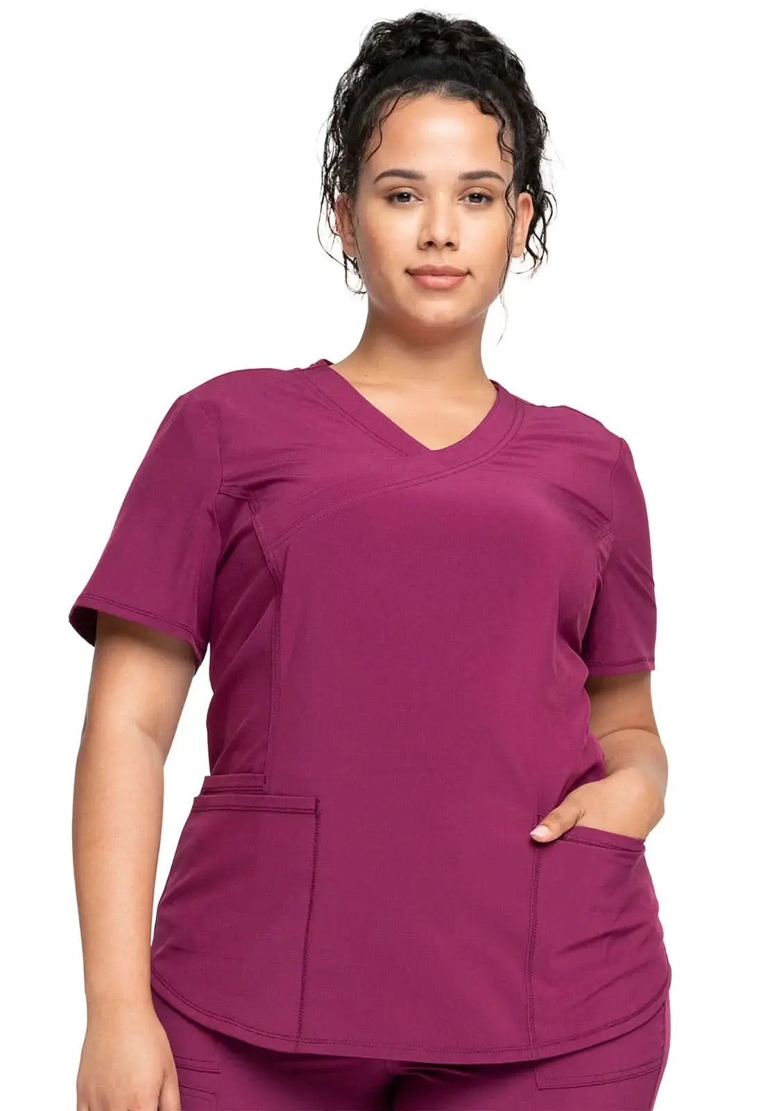 Cherokee Allura Women's Mock Wrap Scrub Top CKA688Â Simply Scrubs Australia