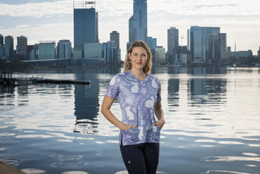 Softies Women's Bunny Bun Slim Fit Fun Scrub Top BBOT01 Simply Scrubs Australia