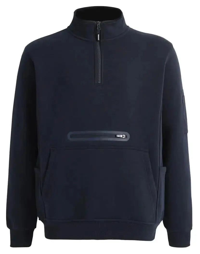 Winning Spirit Unisex Premium Fleece Half Zip Work Sweat Shirt FL15 Winning Spirit