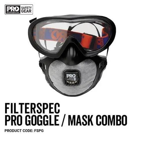 Pro Choice Filterspec Pro Goggle & Mask Combo - P2+v+c X 3 Masks - FSPG Pro Choice