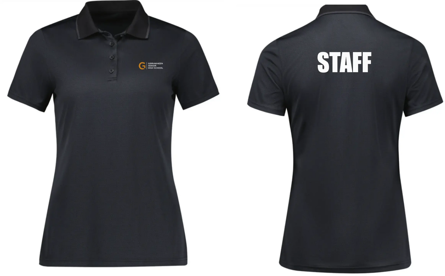 Girrawheen Senior High School Staff Women's Echo Black Polo P412LS Biz Collection