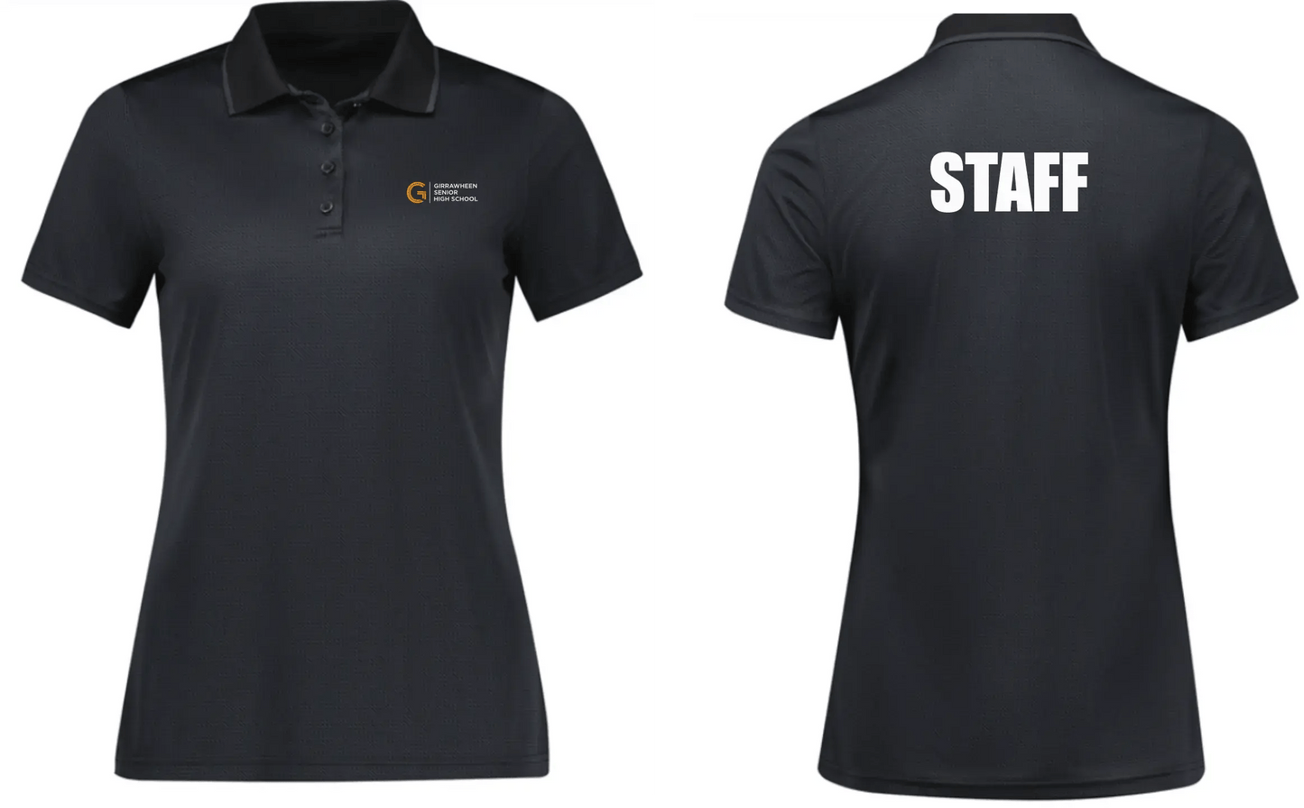 Girrawheen Senior High School Staff Women's Echo Black Polo P412LS Biz Collection