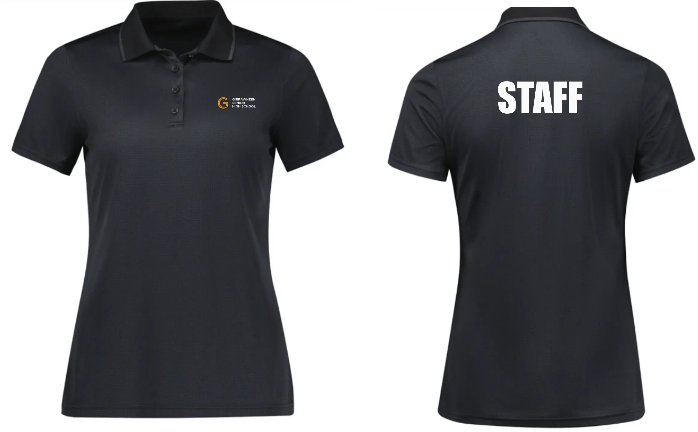 Girrawheen Senior High School Staff Women's Echo Black Polo P412LS Biz Collection