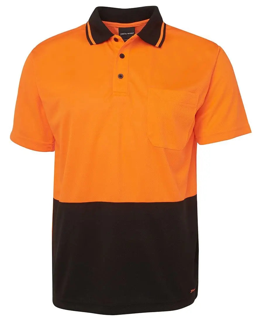 JB'S Workwear Adults Hi-Vis Non-Cuff Traditional Polo Shirt 6HVNC Jb's Wear