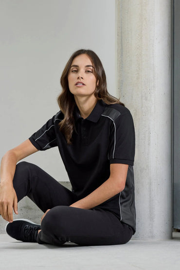 Biz Collection Unisex Grid Moto Polo Shirt P413US Biz Collection