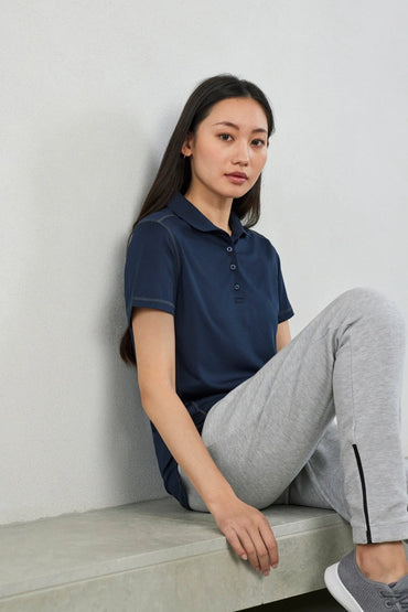 Biz Collection Womens Dart Contrast Polo Shirt P419LS Biz Collection