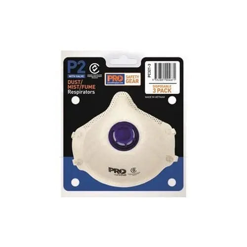 Pro Choice Respirator P2, With Valve - 3 Piece Blister Pack - PC321-3 Pro Choice