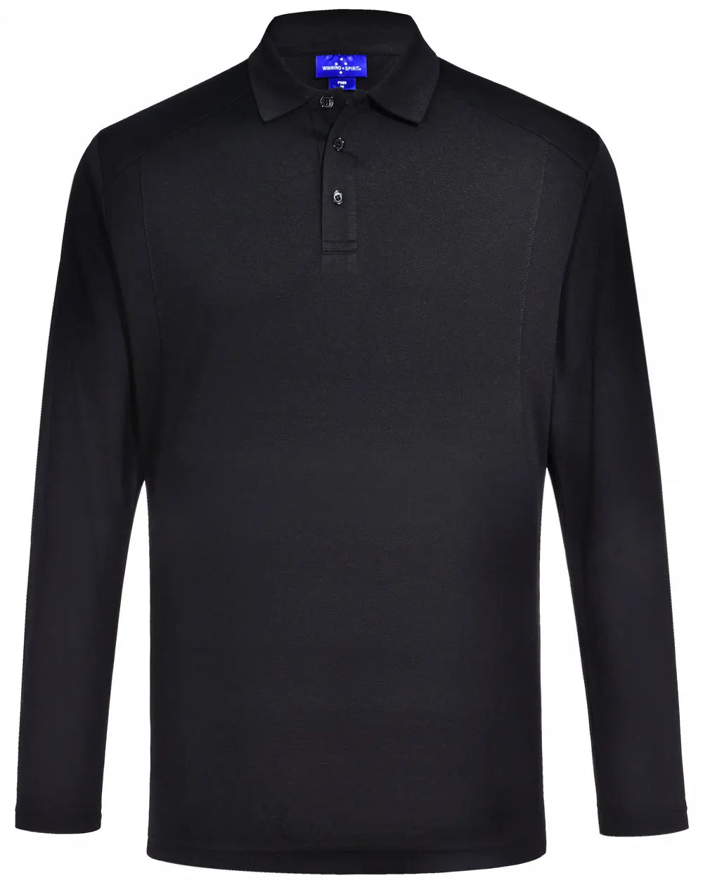 Mens Bamboo Charcoal Eco Fabric Long Sleeve Polo PS89 Winning Spirit