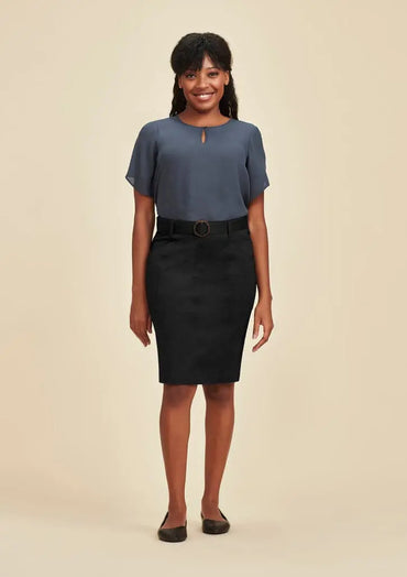 Biz Collection Traveller Womens Chino Corporate Skirt RGS264L - Flash Uniforms