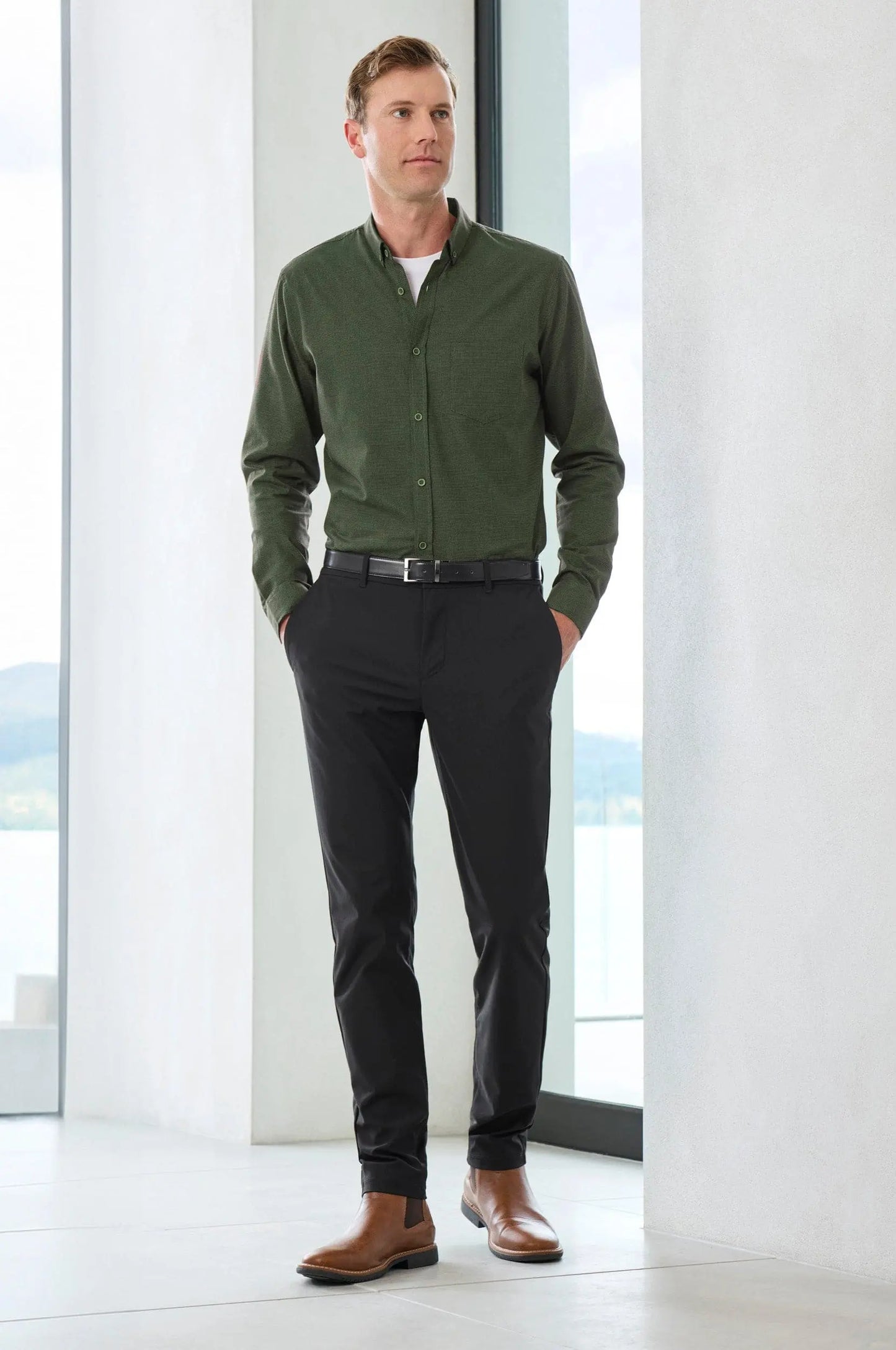 Biz Collection Men's Soul Long Sleeve Shirt S421ML Biz Collection