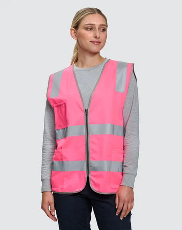 Unisex Hi-Vis Safety Vest with ID & Utility Pockets SW04 Winning Spirit