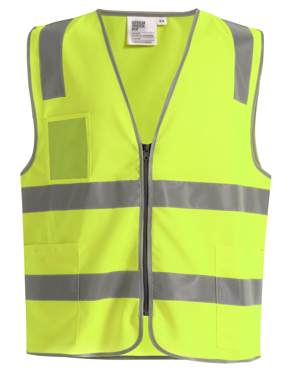Unisex Hi-Vis Safety Vest with ID & Utility Pockets SW04