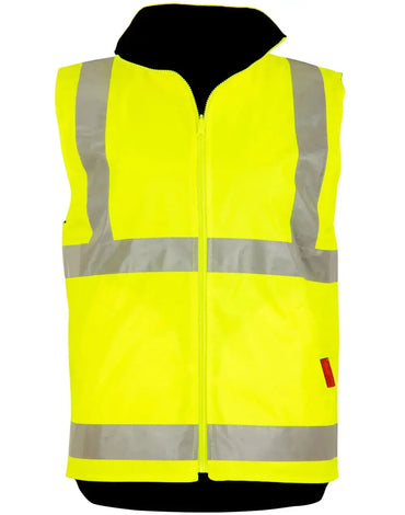VIC Rail Hi Vis Reversible Safety Unisex Vest SW76 in Yellow/Navy