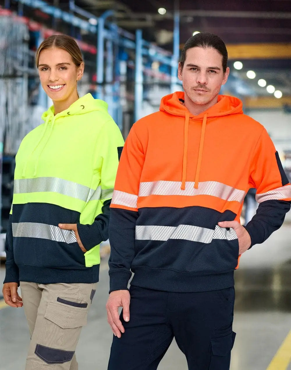 Two Tone Segmented Tape Hi Vis Safety Hoodie SW88 Australian Industrial Wear