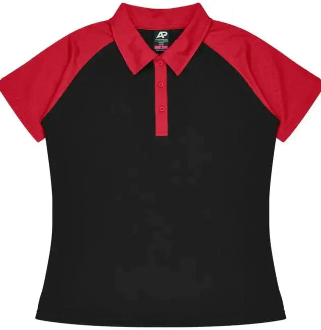 Aussie Pacific Manly Lady Polos 2318 Aussie Pacific BLACK/RED 6