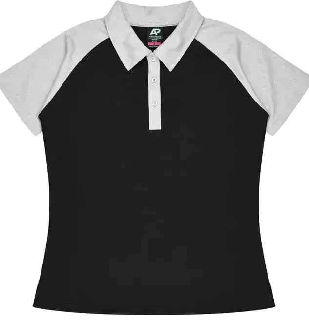 Aussie Pacific Manly Lady Polos 2318 Aussie Pacific BLACK/WHITE 6