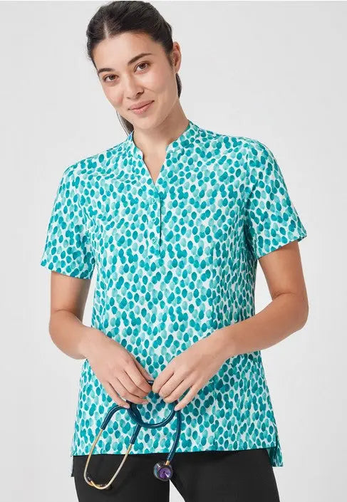 Biz Care Women's Florence Stardust Print Tunic CS450LS Biz Care