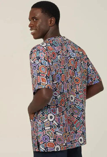 Water Dreaming Unisex Indigenous Scrub Top CATRG9 - Simply Scrubs Australia