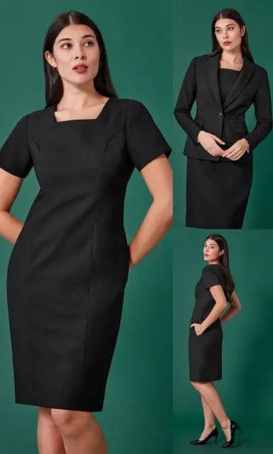 Biz Corporates Women's Renew Short Sleeve Dress RD409L Biz Corporates