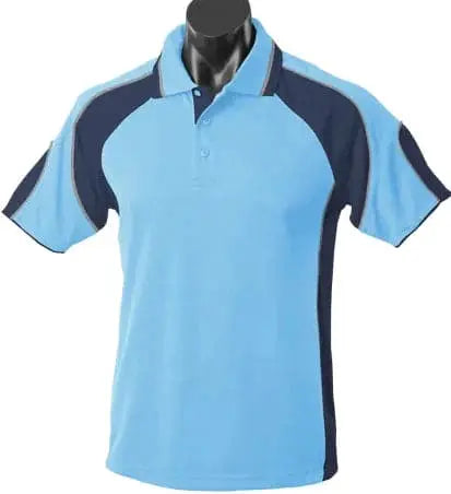 Aussie Pacific Murray Junior School Uniform Polo Shirt 3300 Casual Wear Aussie Pacific Sky/Navy/Ashe 6