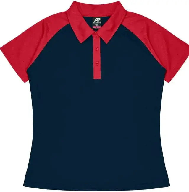 Aussie Pacific Manly Lady Polos 2318 Aussie Pacific NAVY/RED 6