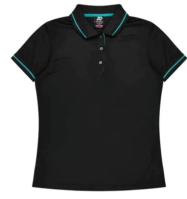 Aussie Pacific Cottesloe Lady Polo Shirt 2319 Aussie Pacific BLACK/TEAL 6
