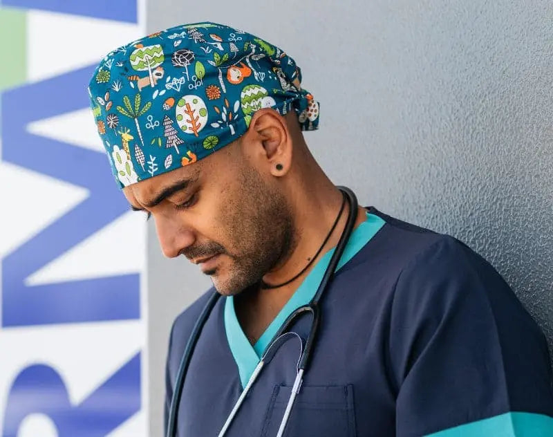 Printed Surgical Scrubs Cap/Surgical Hat SC0705 - Flash Uniforms