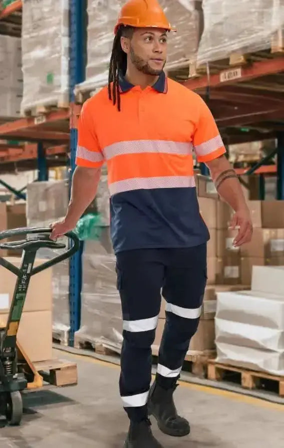 Unisex Cotton Stretch Drill Taped Cuffed Work Pant WP28HV Australian Industrial Wear