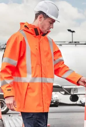 SYZMIK Men's Hi Vis X Back Heavy Duty Waterproof Jacket ZJ620 Syzmik