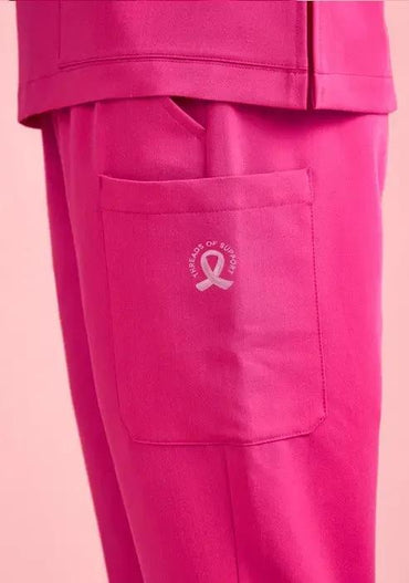Biz Care Women's Pink Jogger Scrub Pant CSP241LL Biz Care