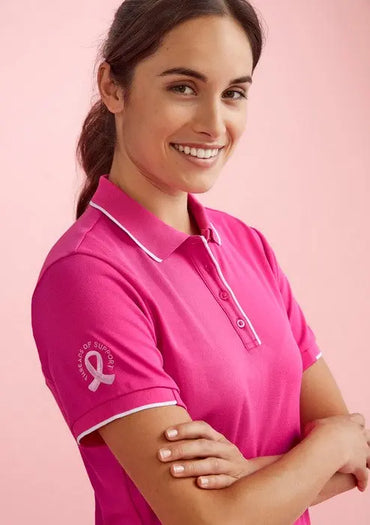 Biz Care Pink Short Sleeve Polo Shirt CST313LS Biz Collection