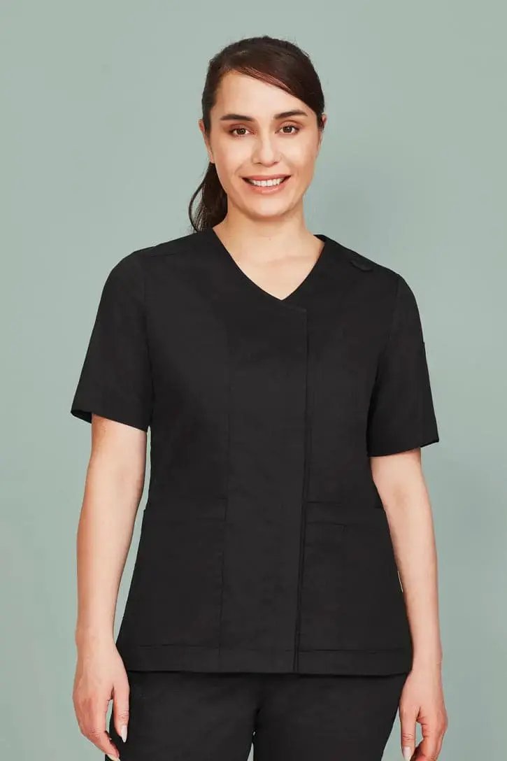 Biz Care Women's Beauty Therapist Tunic Scrub Top CST240LS - Flash Uniforms