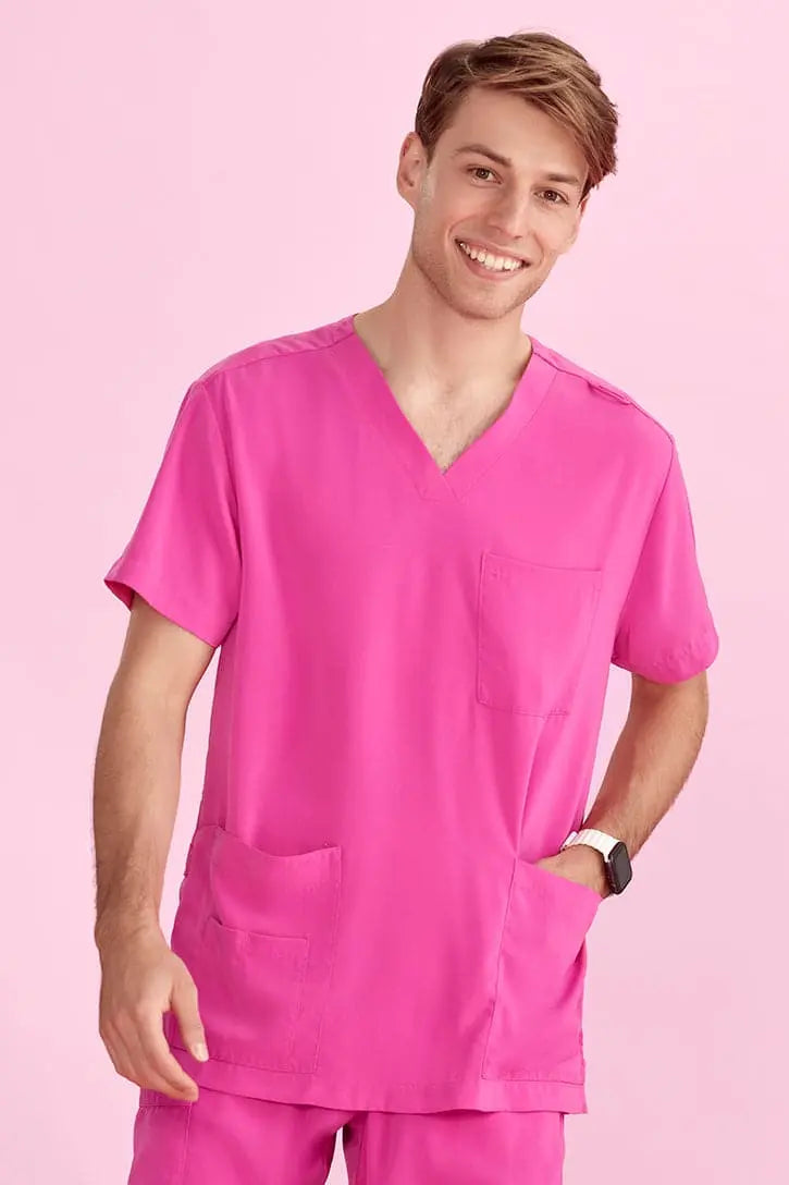 Biz Care Hot Pink Unisex Scrub Top CST250US Biz Care