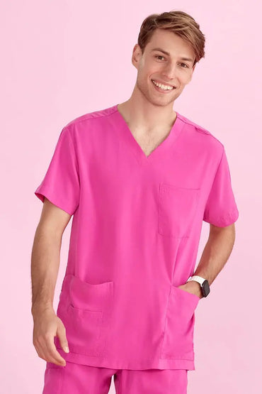 Biz Care Hot Pink Unisex Scrub Top CST250US Biz Care