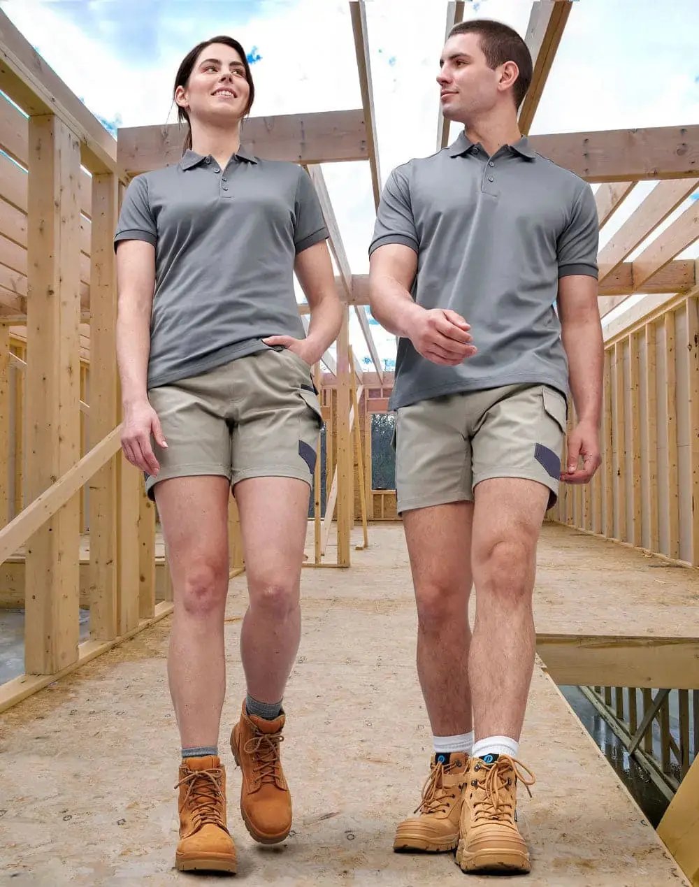 Unisex Cotton Stretch Drill Cuffed Work Shorts WP29 Metro Workwear.