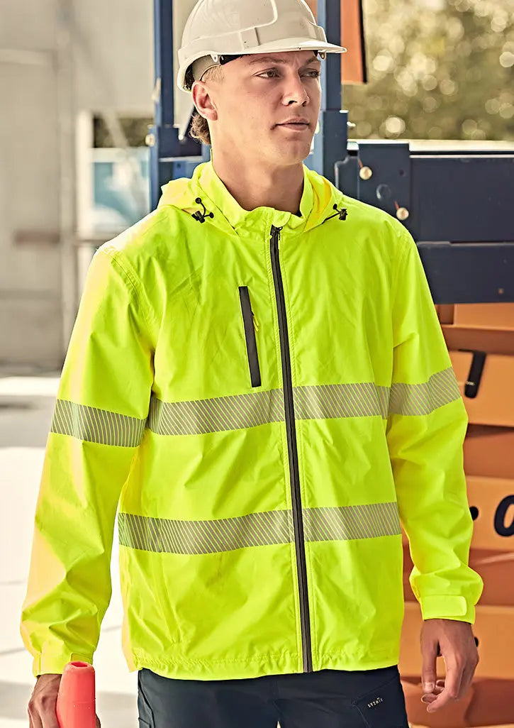 Syzmik Workwear Unisex Super Light Segmented Tape Packable Rain Jacket ZJ560