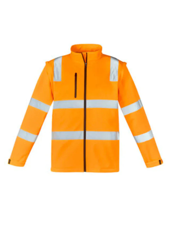 Syzmik Workwear Unisex Hi Vis Vic Rail 2 in 1 Softshell Jacket ZJ780 in Vic Rail Orange
