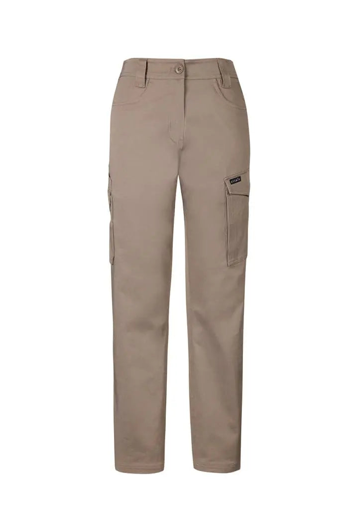 SYZMIK Women’s Essential Cargo Pants ZP730 Work Wear Syzmik Khaki 4