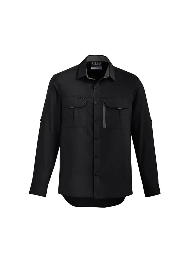 SYZMIK mens outdoor l/s shirt zw460 Work Wear Syzmik Black XXS
