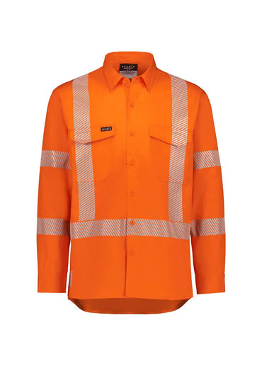 SYZMIK Men's Hi Vis X Back NSW Rail Segmented Tape ZW692 Syzmik