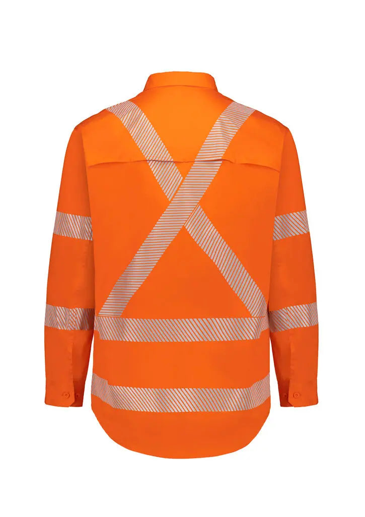 SYZMIK Men's Hi Vis X Back NSW Rail Segmented Tape ZW692 Syzmik