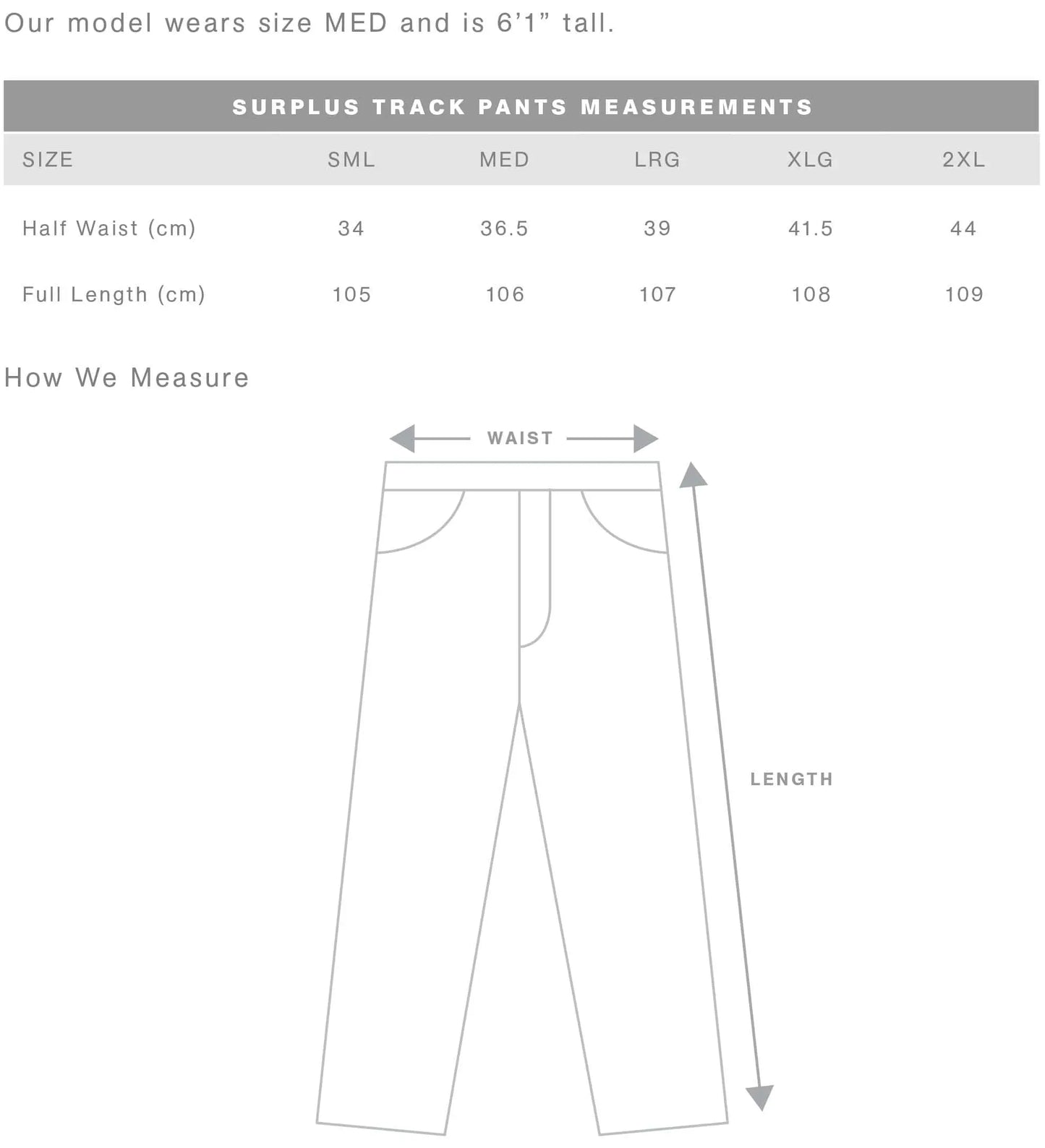 As Colour Men's surplus track pants 5917 Active Wear As Colour