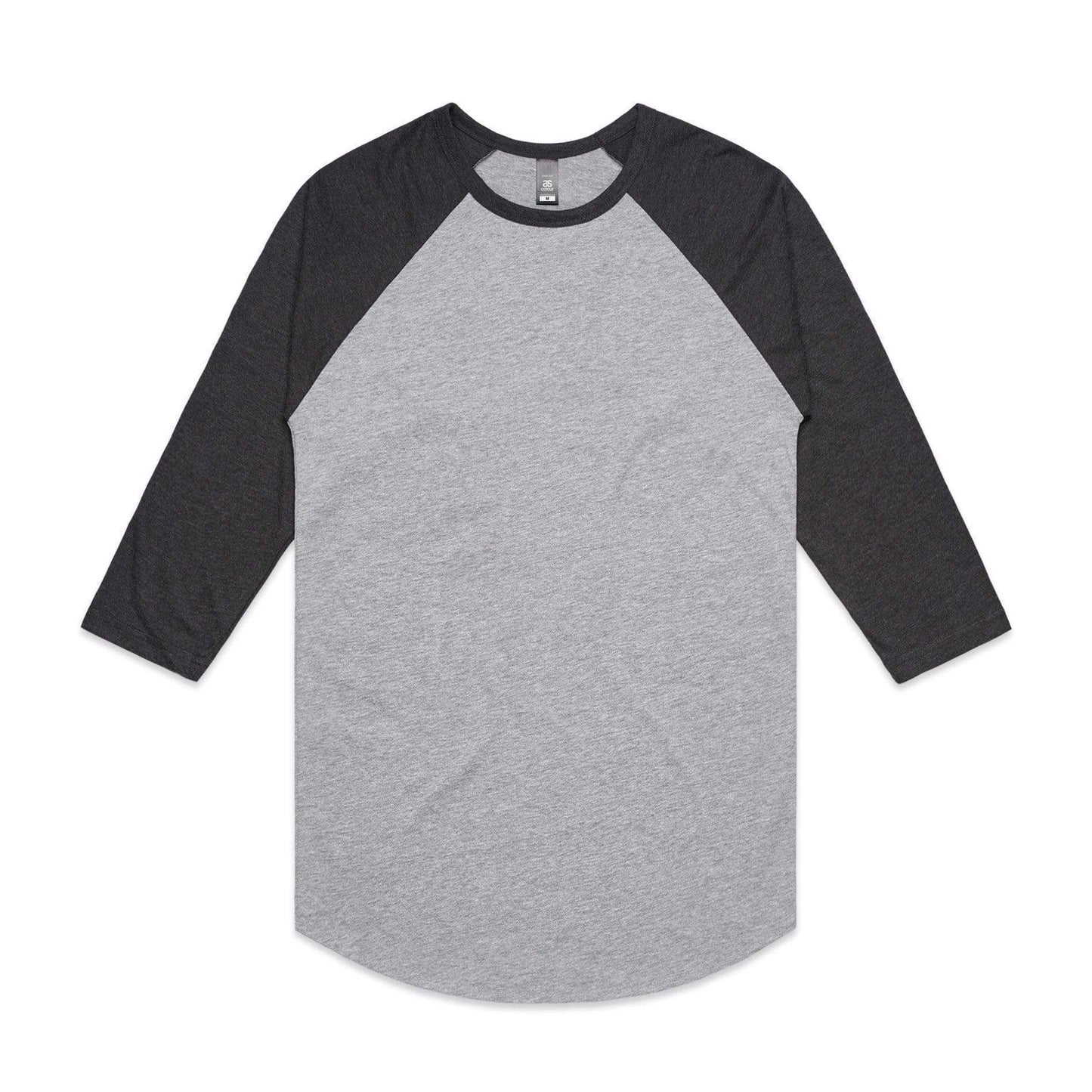 As Colour Men's raglan tee 5012 Casual Wear As Colour GREY MARLE/ASPHALT MARLE XSM