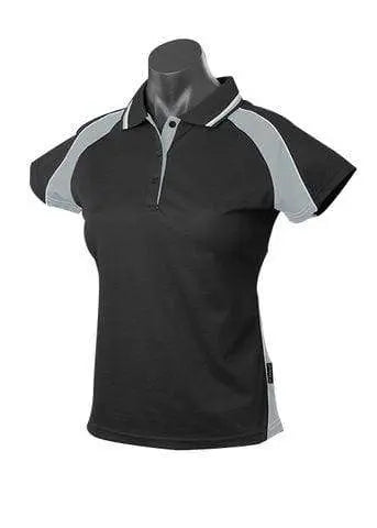 Aussie Pacific Ladie's Panorama Polo Shirt 2309 Casual Wear Aussie Pacific Black/Ashe/White 6