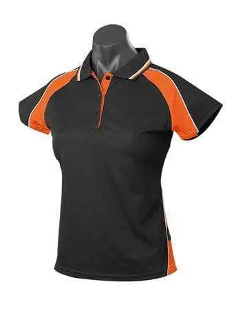 Aussie Pacific Ladie's Panorama Polo Shirt 2309 Casual Wear Aussie Pacific Black/Orange/White 6