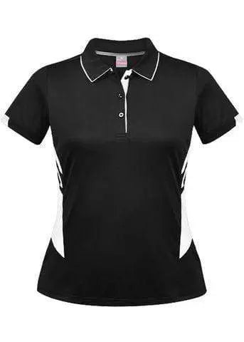 Aussie Pacific Ladies Tasman Polo Shirt 2311 Casual Wear Aussie Pacific Black/White 6