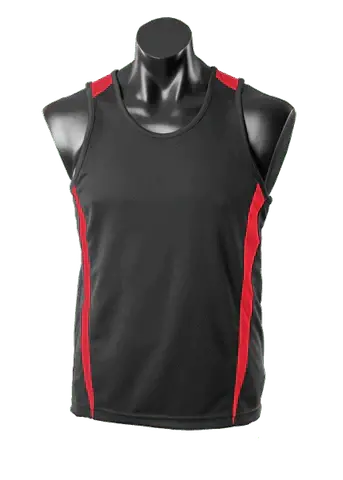 Aussie Pacific Men's Eureka Singlet 1104 Casual Wear Aussie Pacific Black/Red S